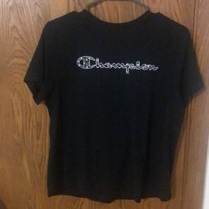 All black champion shirt